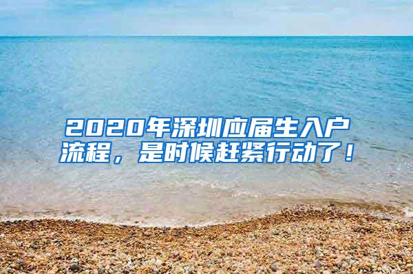 2020年深圳应届生入户流程，是时候赶紧行动了！