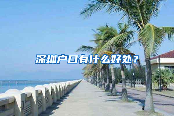 深圳户口有什么好处？