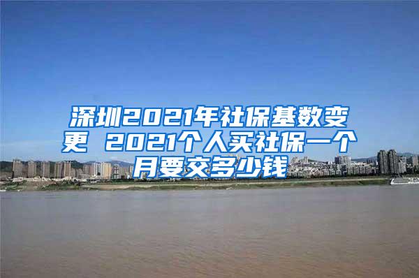 深圳2021年社保基数变更 2021个人买社保一个月要交多少钱