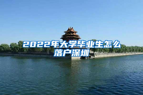 2022年大学毕业生怎么落户深圳