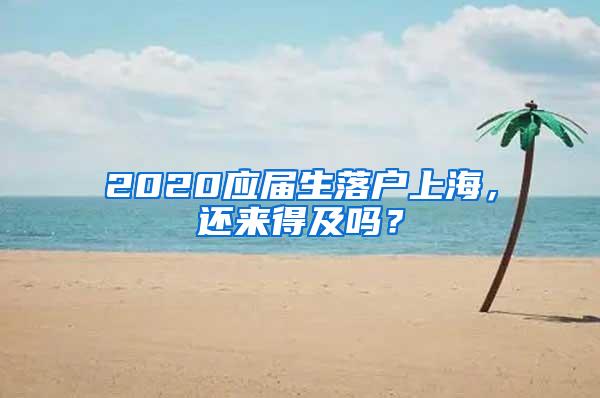 2020应届生落户上海，还来得及吗？