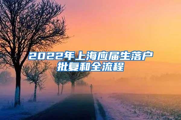 2022年上海应届生落户批复和全流程