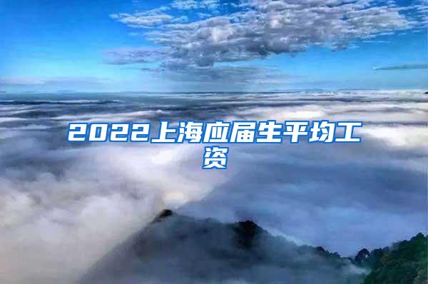 2022上海应届生平均工资