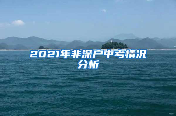 2021年非深户中考情况分析