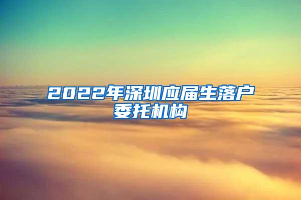 2022年深圳应届生落户委托机构