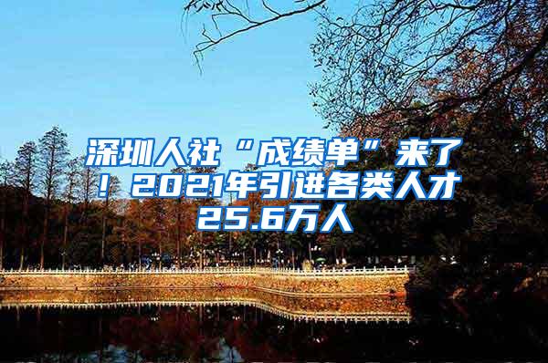 深圳人社“成绩单”来了！2021年引进各类人才25.6万人