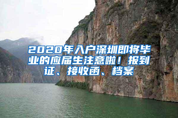 2020年入户深圳即将毕业的应届生注意啦！报到证、接收函、档案