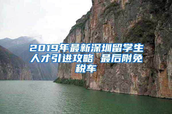 2019年最新深圳留学生人才引进攻略 最后附免税车