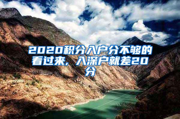 2020积分入户分不够的看过来, 入深户就差20分