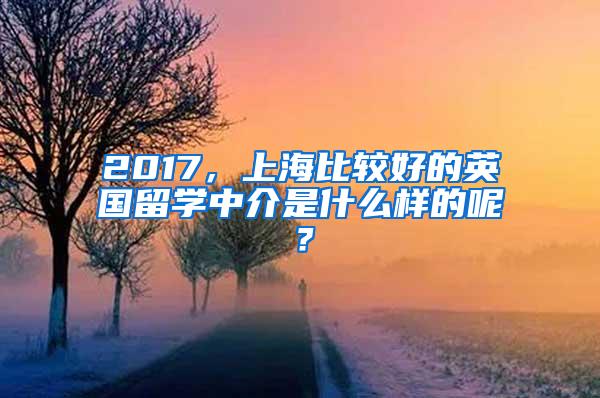 2017，上海比较好的英国留学中介是什么样的呢？