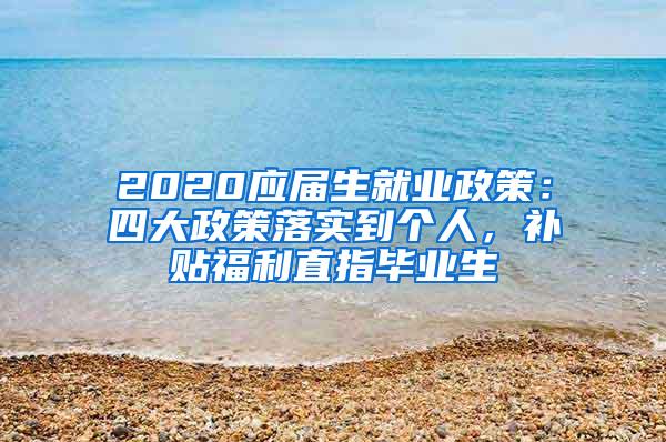 2020应届生就业政策：四大政策落实到个人，补贴福利直指毕业生