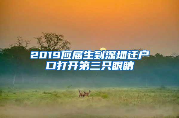 2019应届生到深圳迁户口打开第三只眼睛