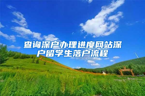 查询深户办理进度网站深户留学生落户流程