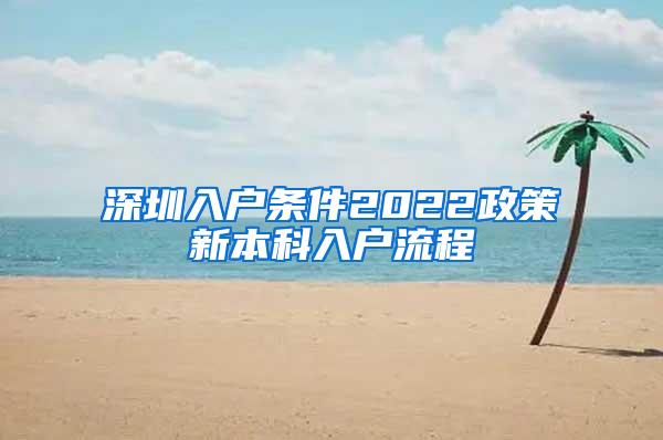 深圳入户条件2022政策新本科入户流程