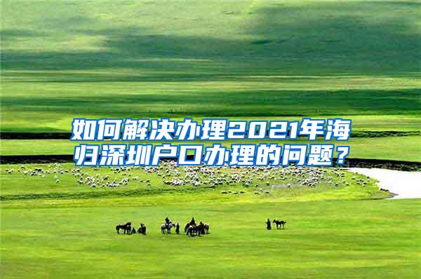 如何解决办理2021年海归深圳户口办理的问题？