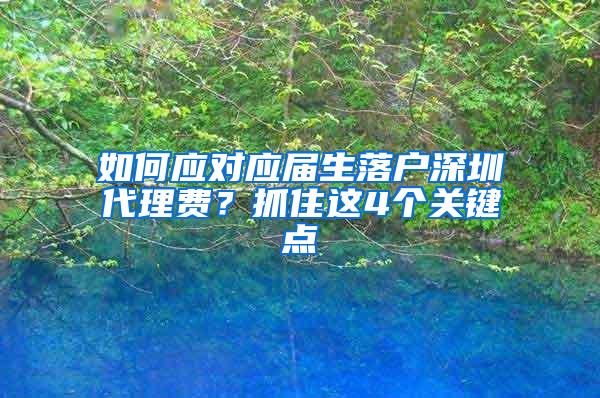 如何应对应届生落户深圳代理费？抓住这4个关键点