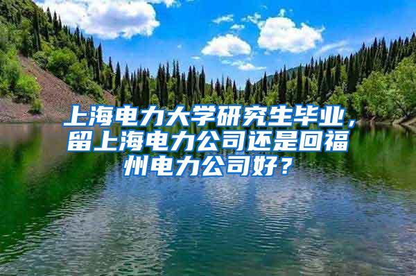 上海电力大学研究生毕业，留上海电力公司还是回福州电力公司好？