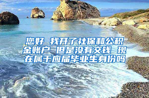 您好 我开了社保和公积金账户 但是没有交钱 现在属于应届毕业生身份吗