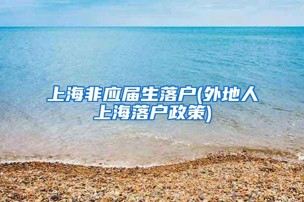 上海非应届生落户(外地人上海落户政策)