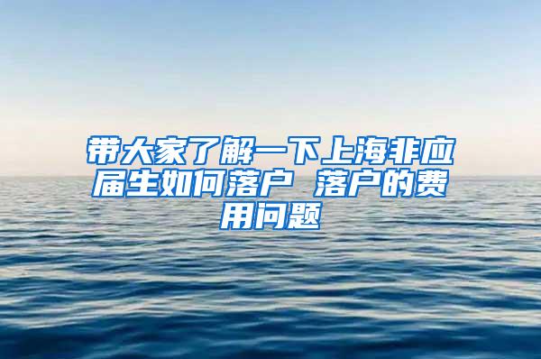 带大家了解一下上海非应届生如何落户 落户的费用问题