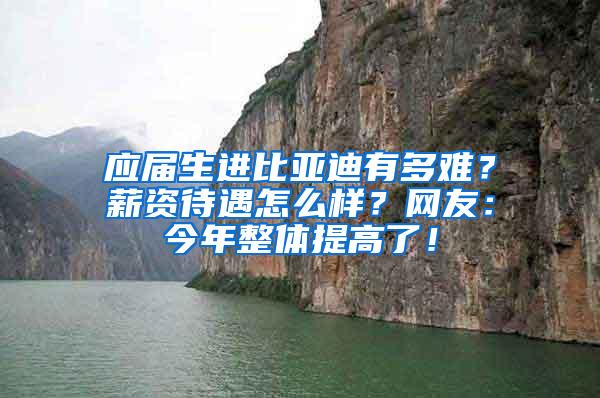 应届生进比亚迪有多难？薪资待遇怎么样？网友：今年整体提高了！