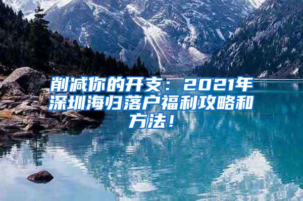 削减你的开支：2021年深圳海归落户福利攻略和方法！