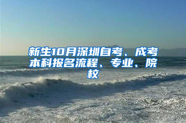 新生10月深圳自考、成考本科报名流程、专业、院校