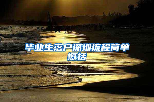 毕业生落户深圳流程简单概括