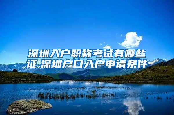 深圳入户职称考试有哪些证,深圳户口入户申请条件