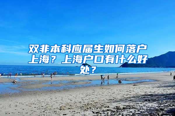 双非本科应届生如何落户上海？上海户口有什么好处？