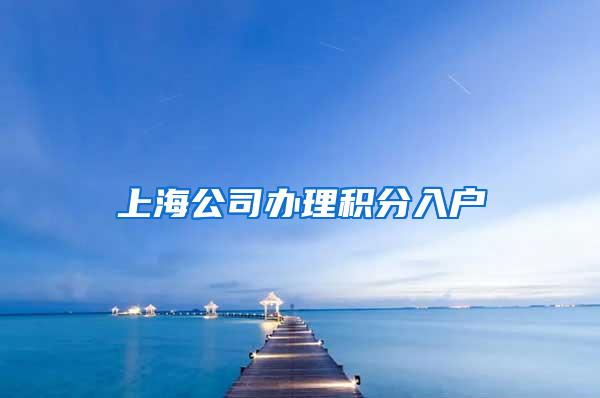 上海公司办理积分入户