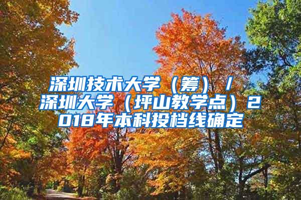 深圳技术大学（筹）／ 深圳大学（坪山教学点）2018年本科投档线确定