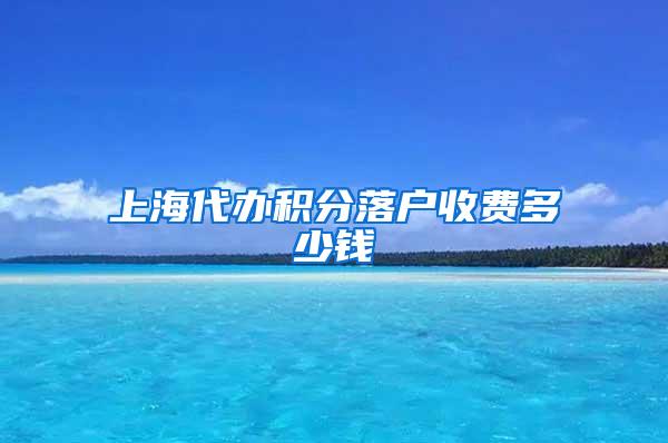 上海代办积分落户收费多少钱