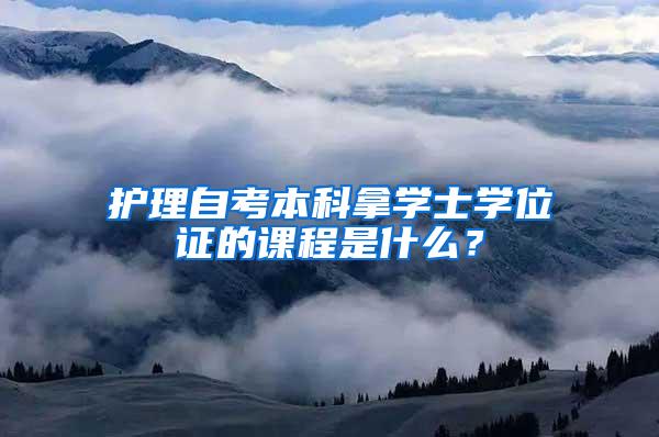 护理自考本科拿学士学位证的课程是什么？