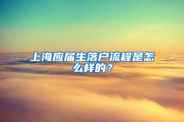 上海应届生落户流程是怎么样的？