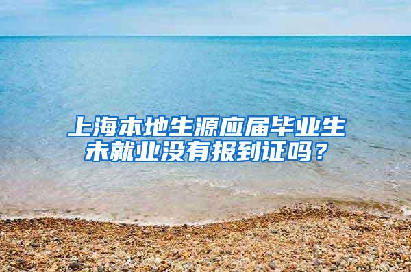 上海本地生源应届毕业生未就业没有报到证吗？