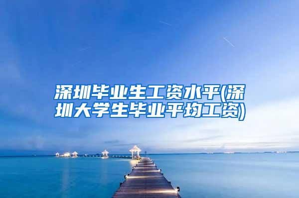 深圳毕业生工资水平(深圳大学生毕业平均工资)