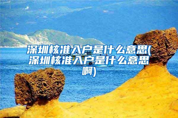 深圳核准入户是什么意思(深圳核准入户是什么意思啊)