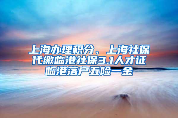 上海办理积分、上海社保代缴临港社保3.1人才证临港落户五险一金