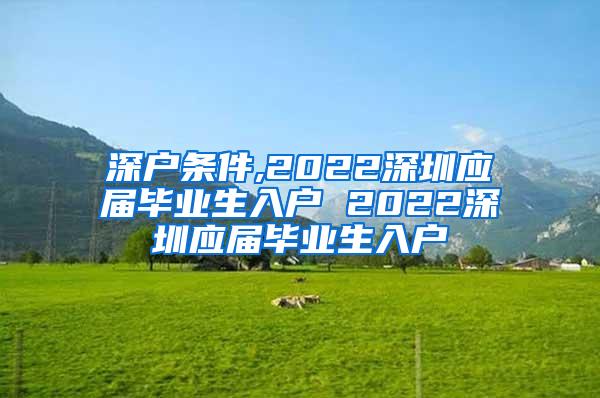 深户条件,2022深圳应届毕业生入户 2022深圳应届毕业生入户