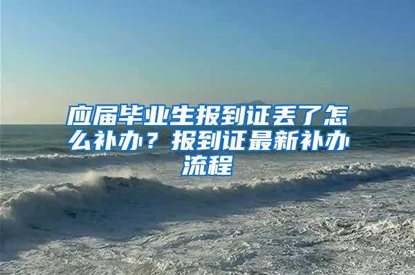 应届毕业生报到证丢了怎么补办？报到证最新补办流程