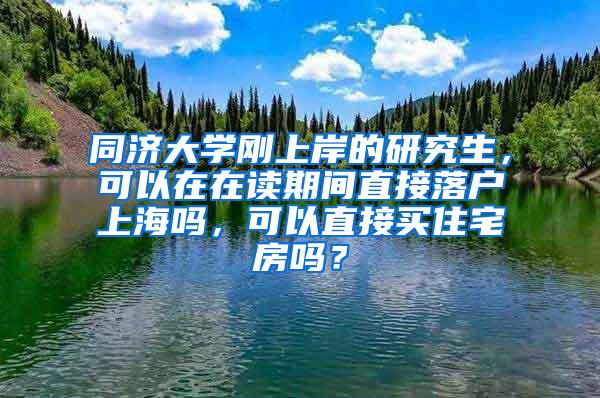 同济大学刚上岸的研究生，可以在在读期间直接落户上海吗，可以直接买住宅房吗？