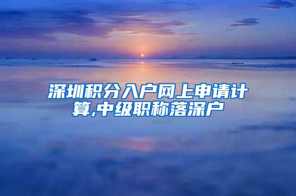 深圳积分入户网上申请计算,中级职称落深户