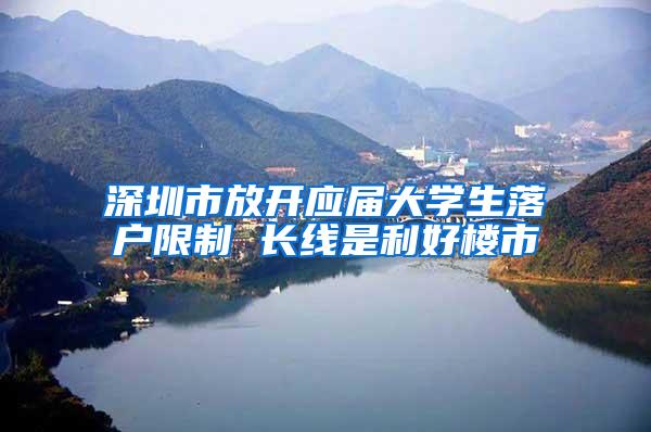 深圳市放开应届大学生落户限制 长线是利好楼市