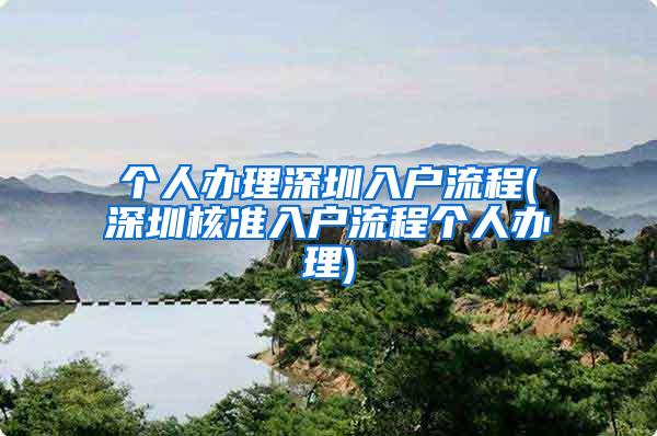 个人办理深圳入户流程(深圳核准入户流程个人办理)