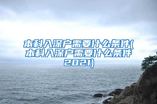 本科入深户需要什么条件(本科入深户需要什么条件2021)