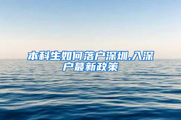 本科生如何落户深圳,入深户蕞新政策