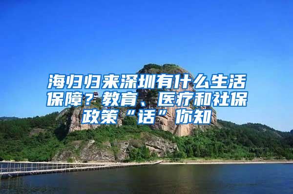 海归归来深圳有什么生活保障？教育、医疗和社保政策“话”你知