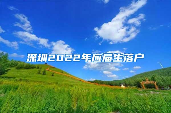 深圳2022年应届生落户