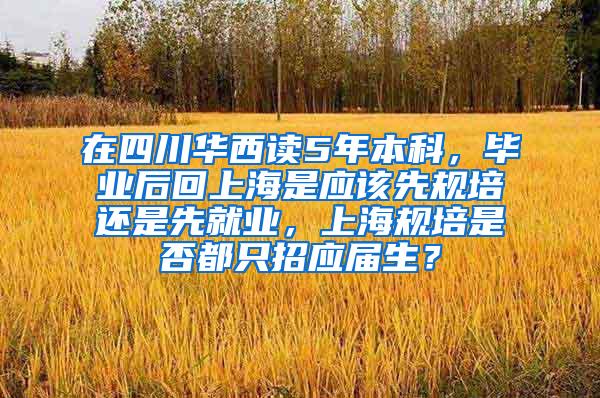 在四川华西读5年本科，毕业后回上海是应该先规培还是先就业，上海规培是否都只招应届生？